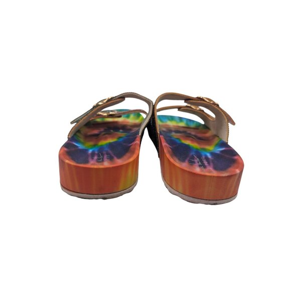 Nicole Miller tie dye rhinestone 2 buckle sandals Size 8 - Picture 9 of 10